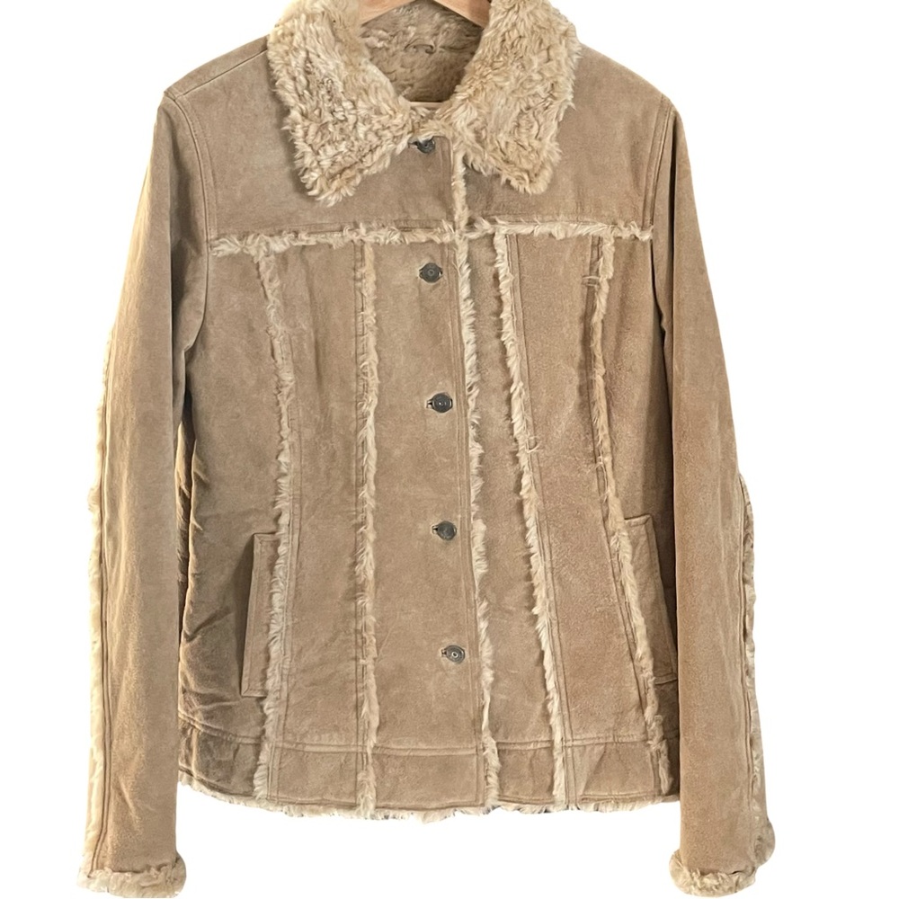 Wilson's Leather Maxima Suede Shearling Coat Women's Large